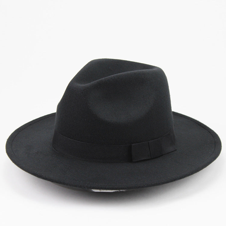 Women's & Men's British Retro Fedora Hat Big Brim Hats & Caps