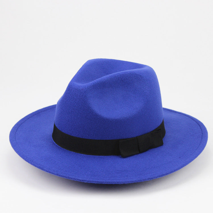 Women's & Men's British Retro Fedora Hat Big Brim Hats & Caps