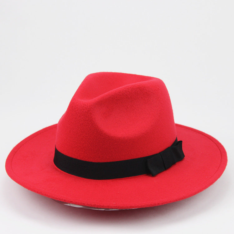 Women's & Men's British Retro Fedora Hat Big Brim Hats & Caps