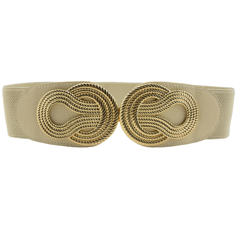 Women's Elastic Waistband Fashion Stretch Wide Korean Style Versatile Belts