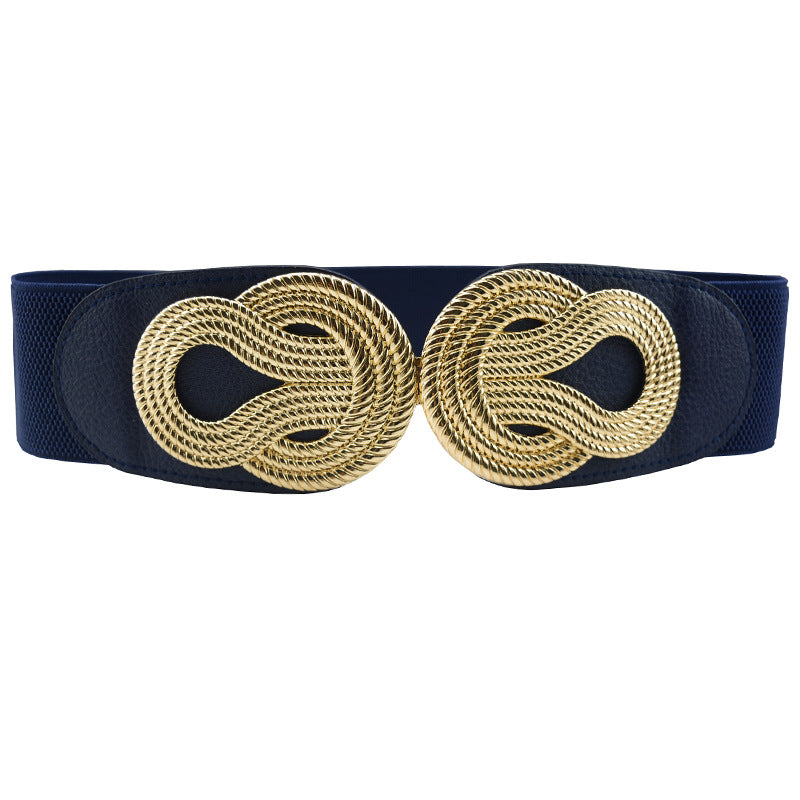 Women's Elastic Waistband Fashion Stretch Wide Korean Style Versatile Belts