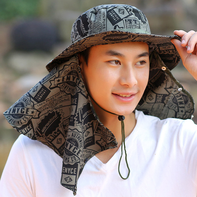 Men's Hat Summer Sun Fishing Camouflage Windproof Hats & Caps