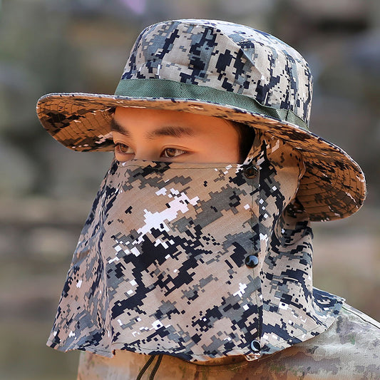 Men's Hat Summer Sun Fishing Camouflage Windproof Hats & Caps