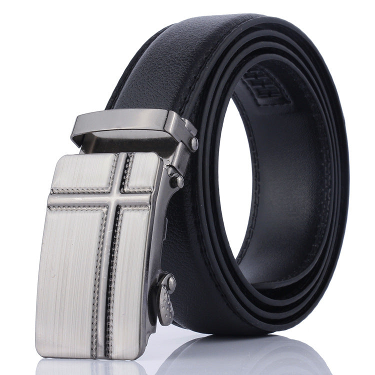 Men's Leather Automatic Buckle Small Gift Stall Belts