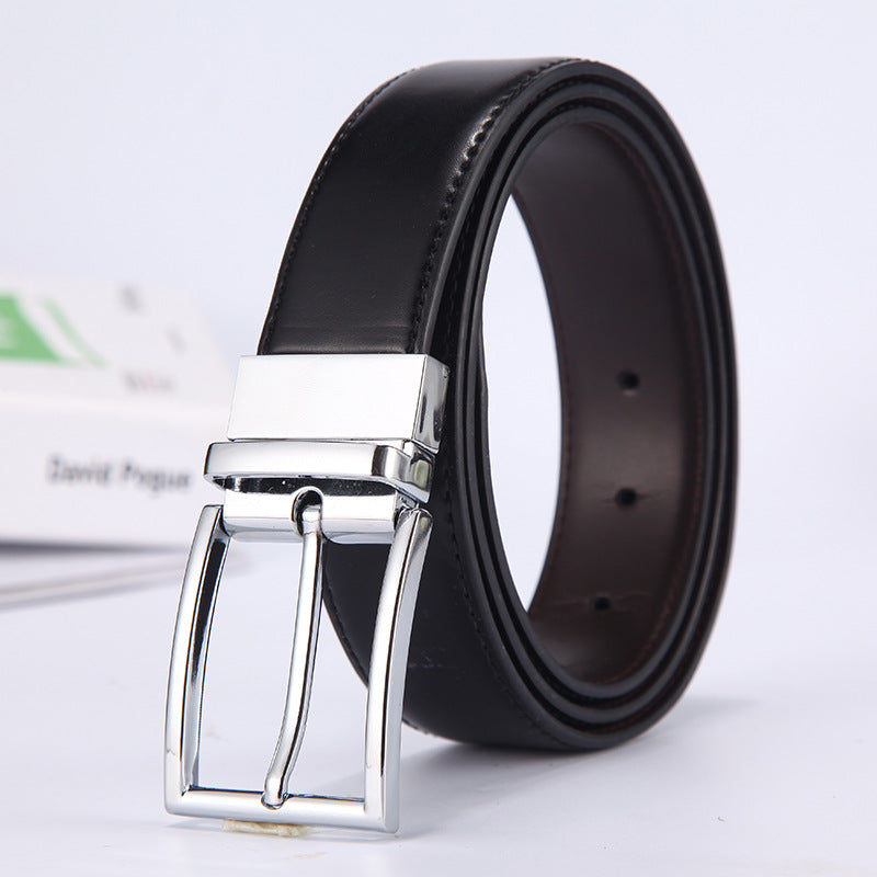 Men's Rotating Alloy Pin Buckle Business Casual Belts