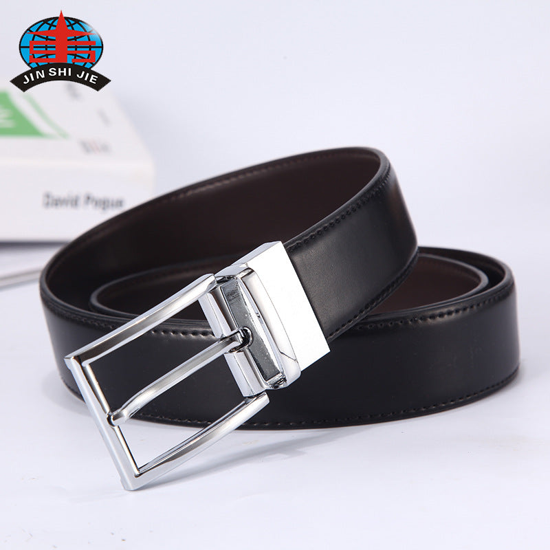 Men's Rotating Alloy Pin Buckle Business Casual Belts