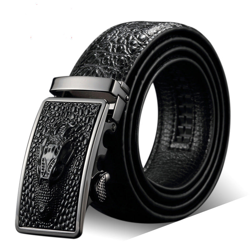 Men's Genuine Leather Crocodile Pattern Man's Automatic Belts