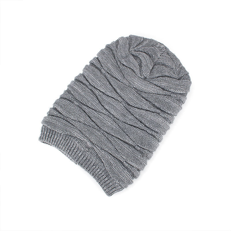 Men's Knitted Woolen Winter Fleece-lined Warm Yarn Hats & Caps