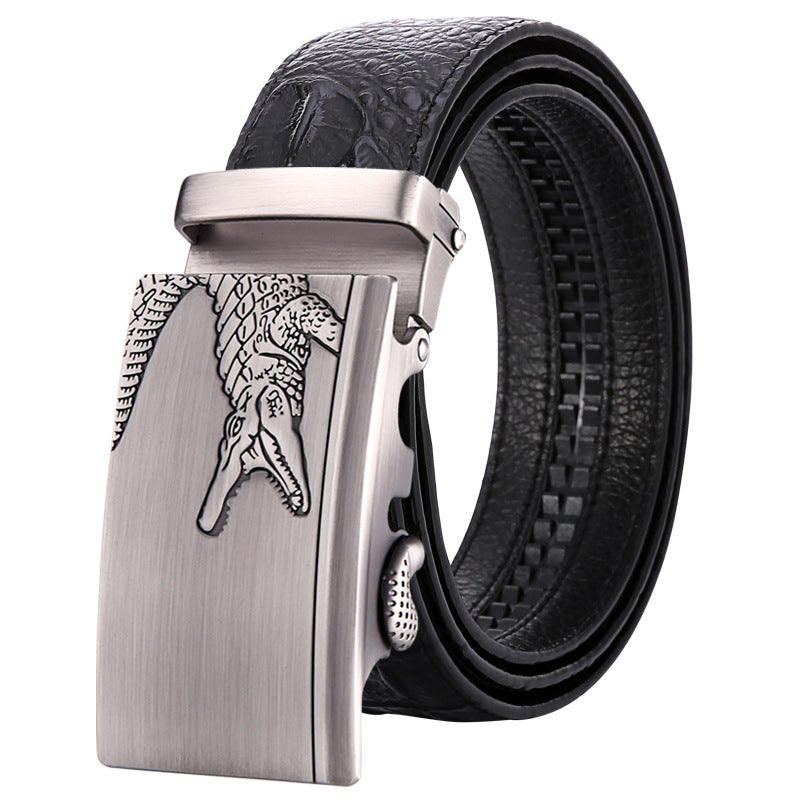 Men's Genuine Leather Crocodile Pattern Man's Automatic Belts