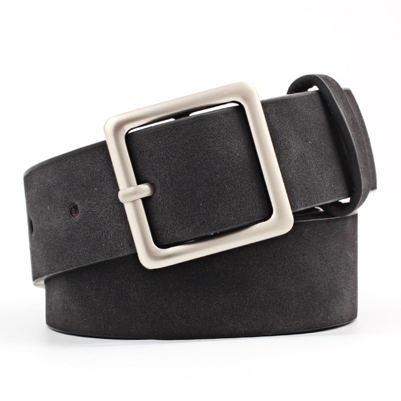 Women's Korean Style Trendy Square Buckle Simple Belts