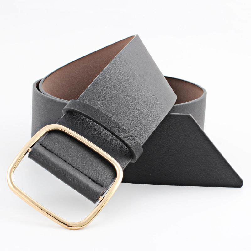 Women's Fashion Personalized Square Buckle Waist Seal Belts