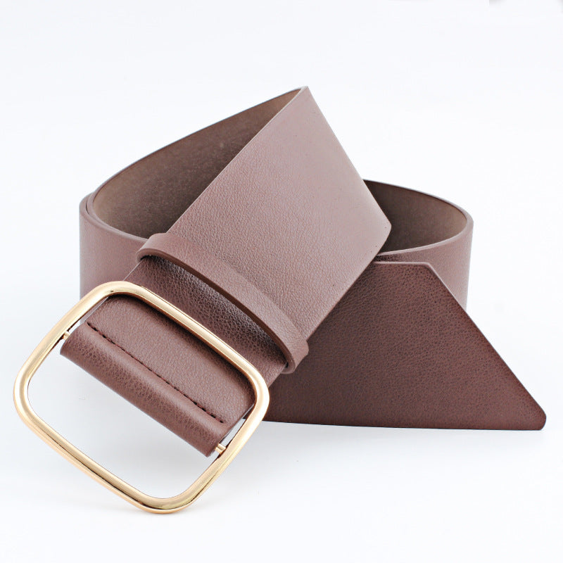 Women's Fashion Personalized Square Buckle Waist Seal Belts