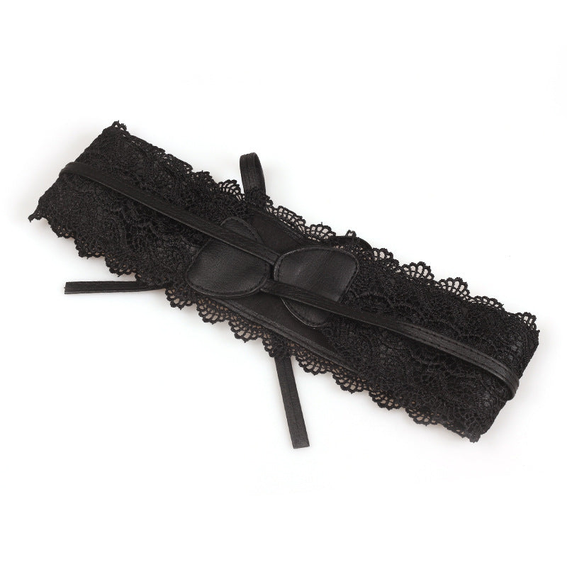 Women's Optional Lace Super Wide Sweet Waist Belts