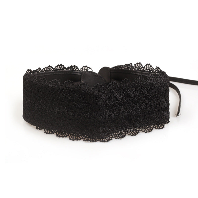 Women's Optional Lace Super Wide Sweet Waist Belts