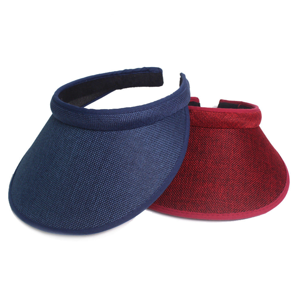 Women's & Men's Cotton Linen Topless Hat Sun Kids' Headwear