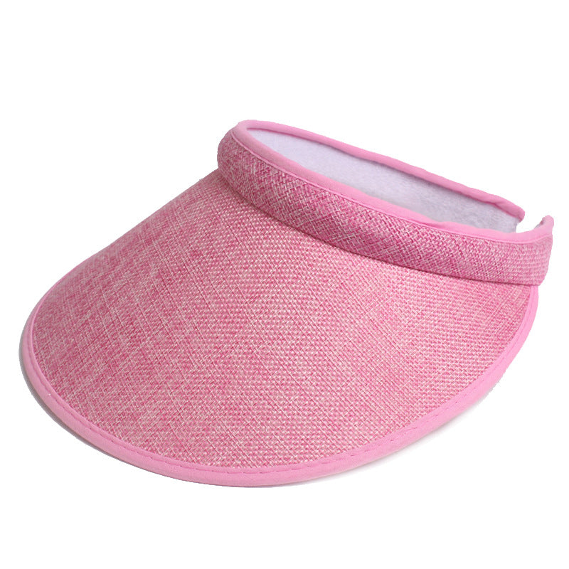 Women's & Men's Cotton Linen Topless Hat Sun Kids' Headwear