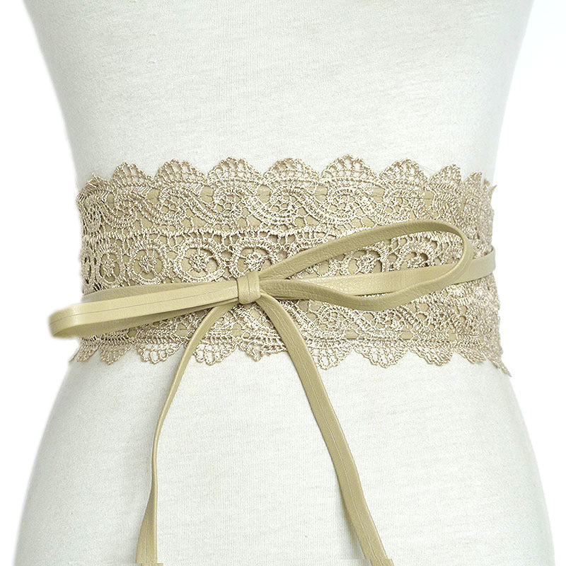 Women's Optional Wide Waist Seal Lace Decoration Belts