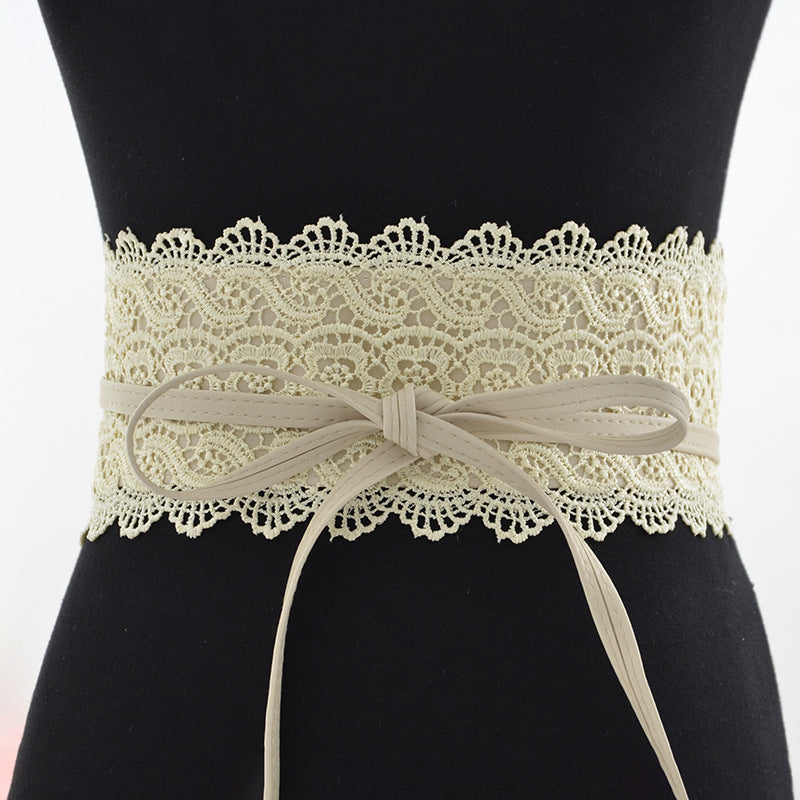 Women's Optional Wide Waist Seal Lace Decoration Belts