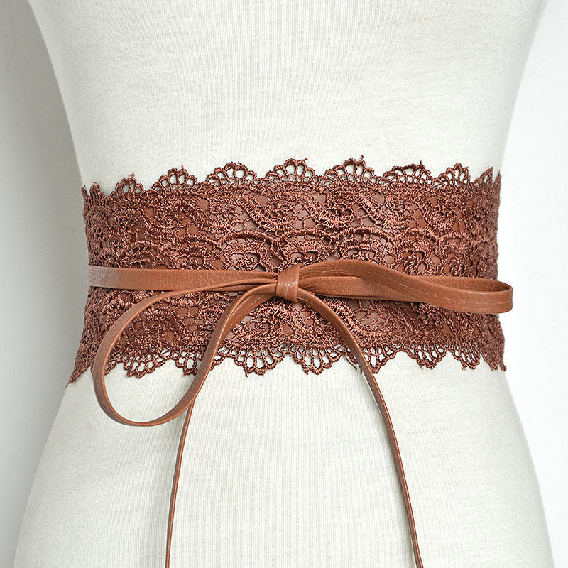 Women's Optional Wide Waist Seal Lace Decoration Belts