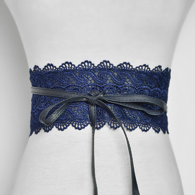 Women's Optional Wide Waist Seal Lace Decoration Belts