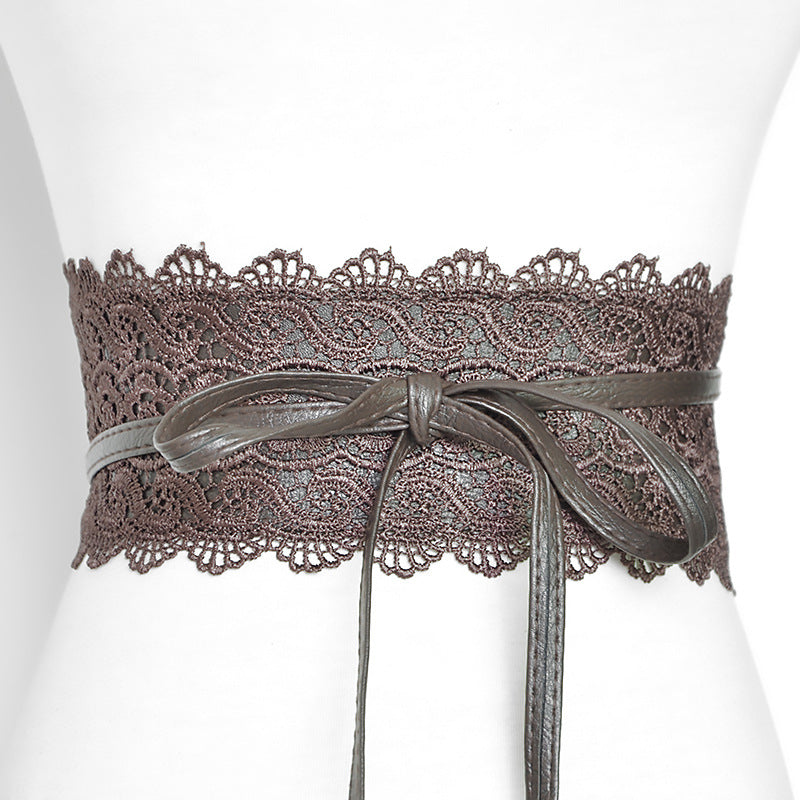 Women's Optional Wide Waist Seal Lace Decoration Belts