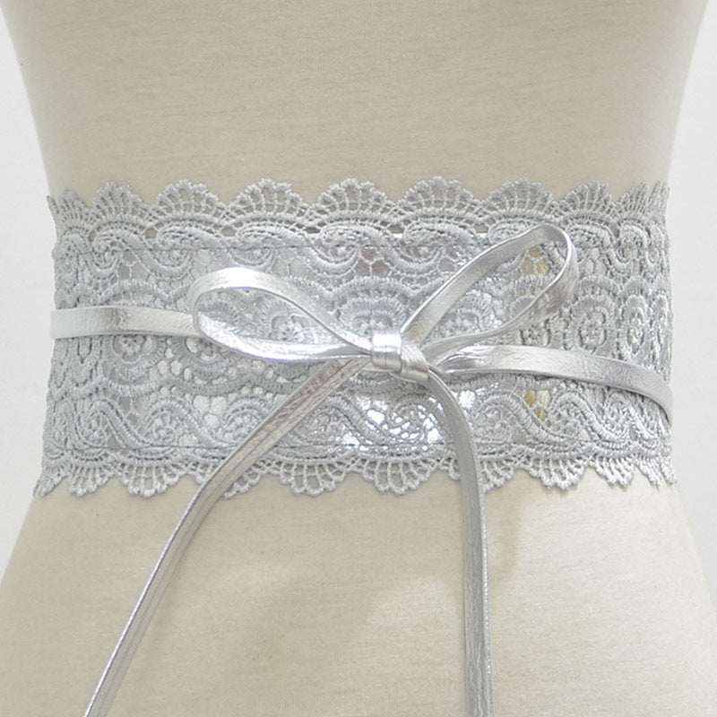 Women's Optional Wide Waist Seal Lace Decoration Belts