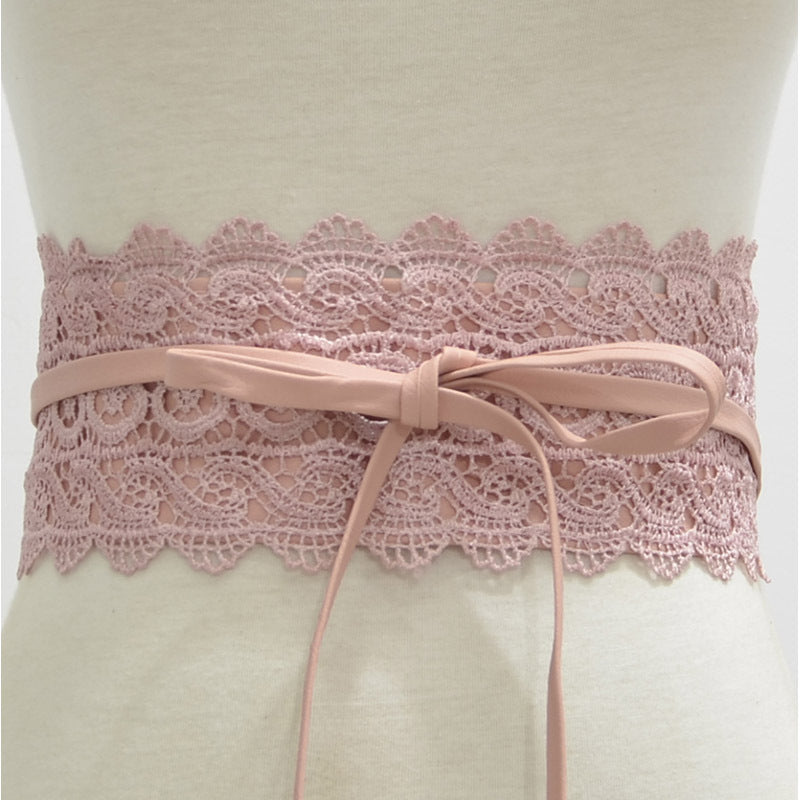 Women's Optional Wide Waist Seal Lace Decoration Belts