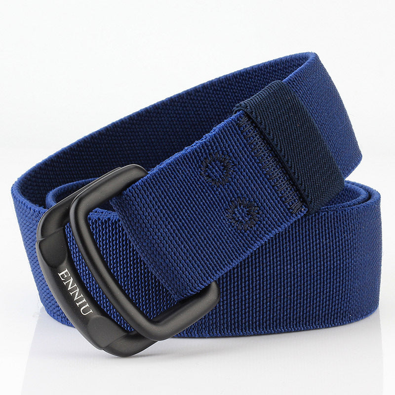 Men's Buckle Stretch Nylon Elastic Band Fashion Belts