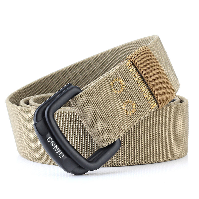 Men's Buckle Stretch Nylon Elastic Band Fashion Belts