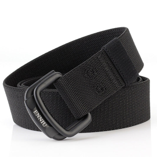 Men's Buckle Stretch Nylon Elastic Band Fashion Belts