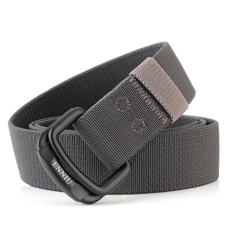 Men's Buckle Stretch Nylon Elastic Band Fashion Belts