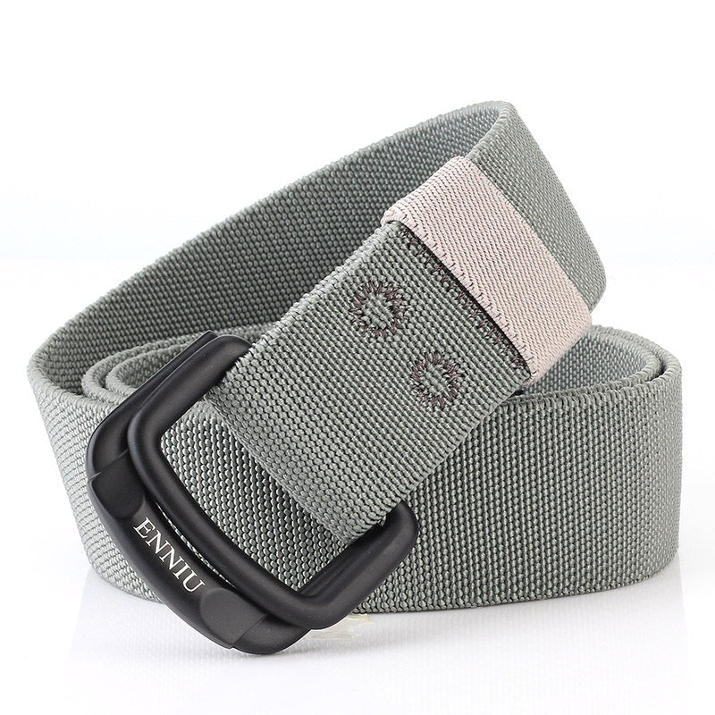 Men's Buckle Stretch Nylon Elastic Band Fashion Belts