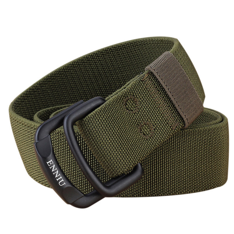 Men's Buckle Stretch Nylon Elastic Band Fashion Belts