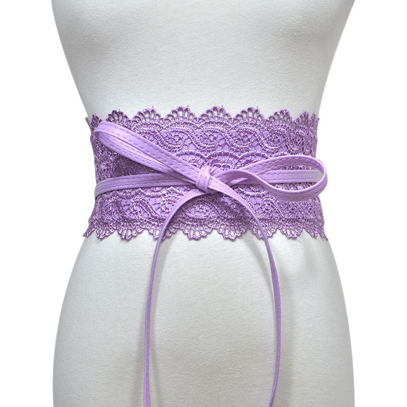 Women's Optional Wide Waist Seal Lace Decoration Belts