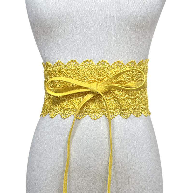 Women's Optional Wide Waist Seal Lace Decoration Belts