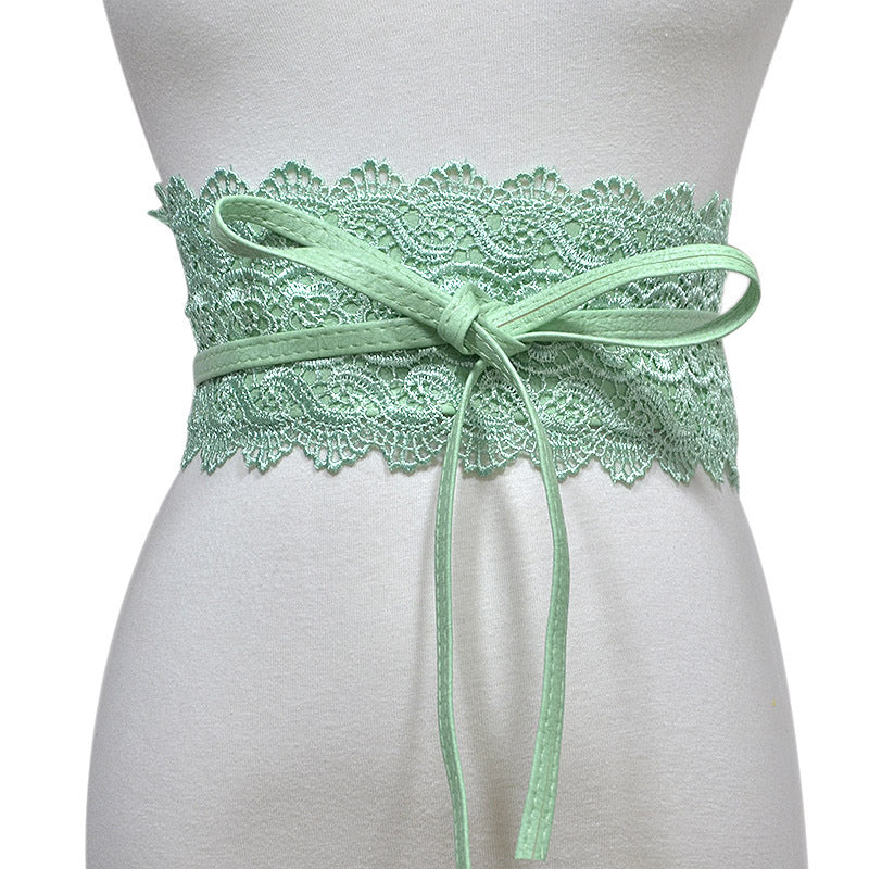 Women's Optional Wide Waist Seal Lace Decoration Belts