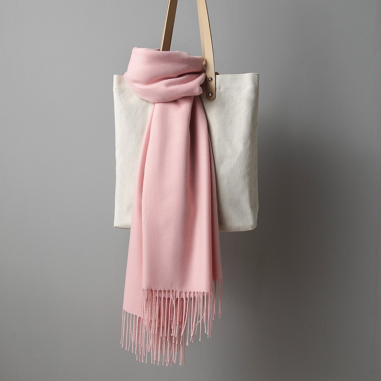 Women's Tassel Shawl Solid Color Cashmere Extra Scarfs