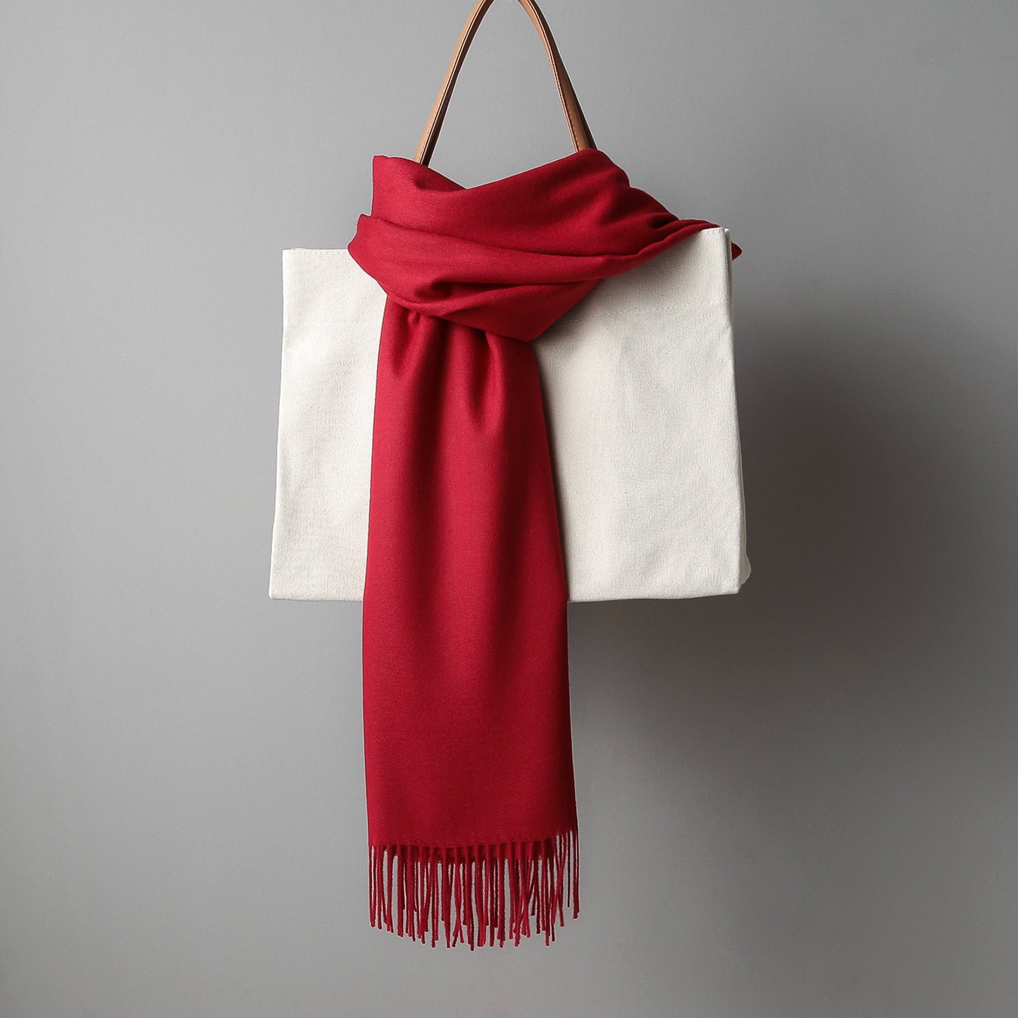 Women's Tassel Shawl Solid Color Cashmere Extra Scarfs