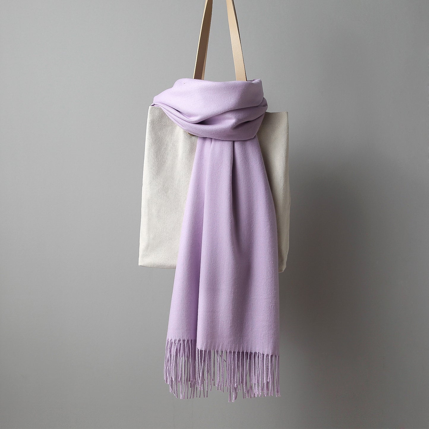 Women's Tassel Shawl Solid Color Cashmere Extra Scarfs