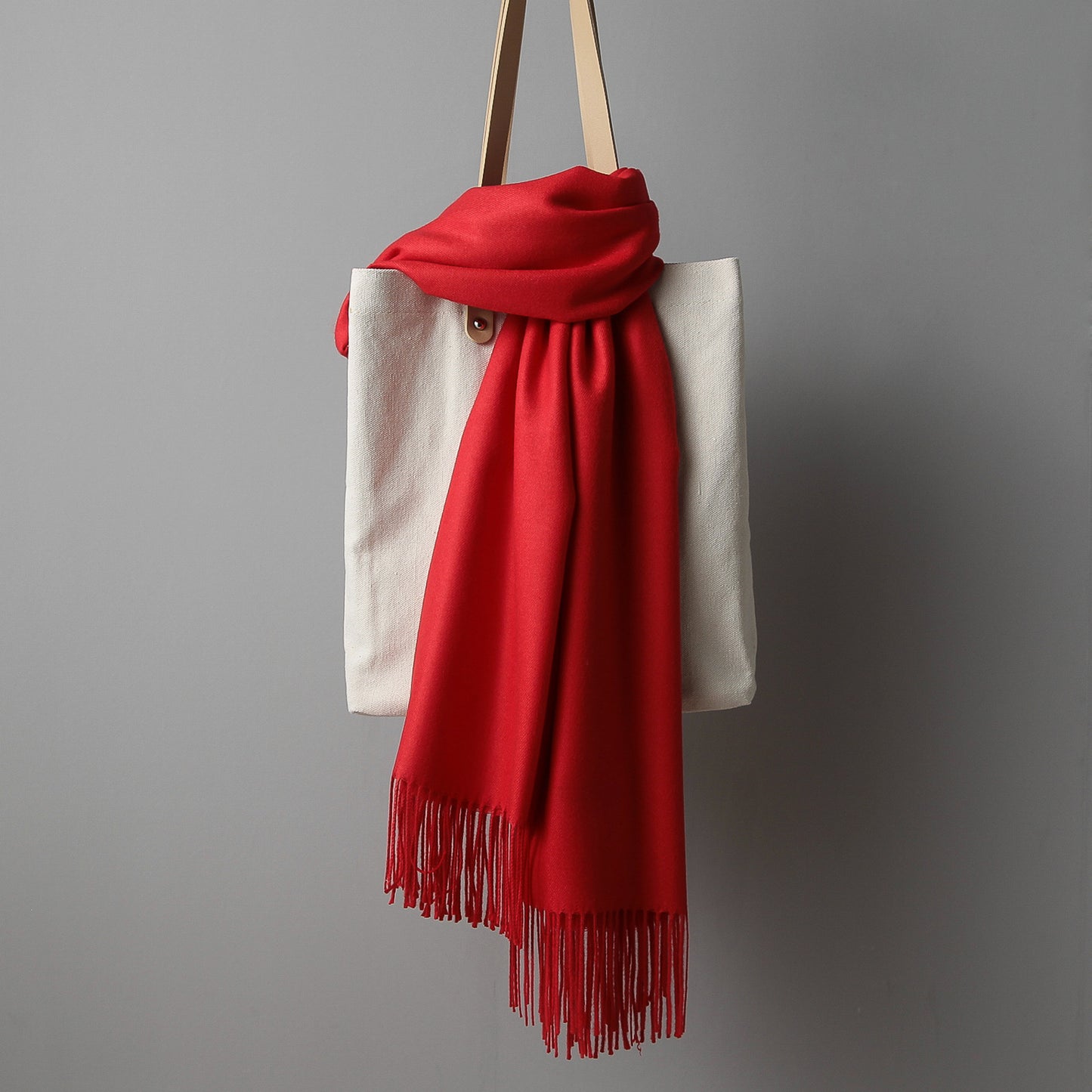 Women's Tassel Shawl Solid Color Cashmere Extra Scarfs