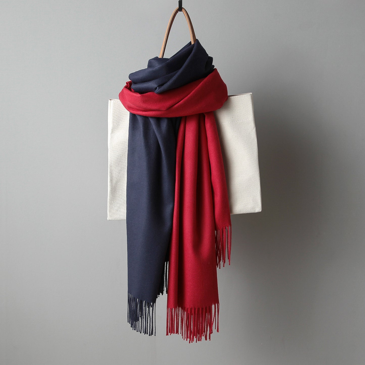 Women's Tassel Shawl Solid Color Cashmere Extra Scarfs