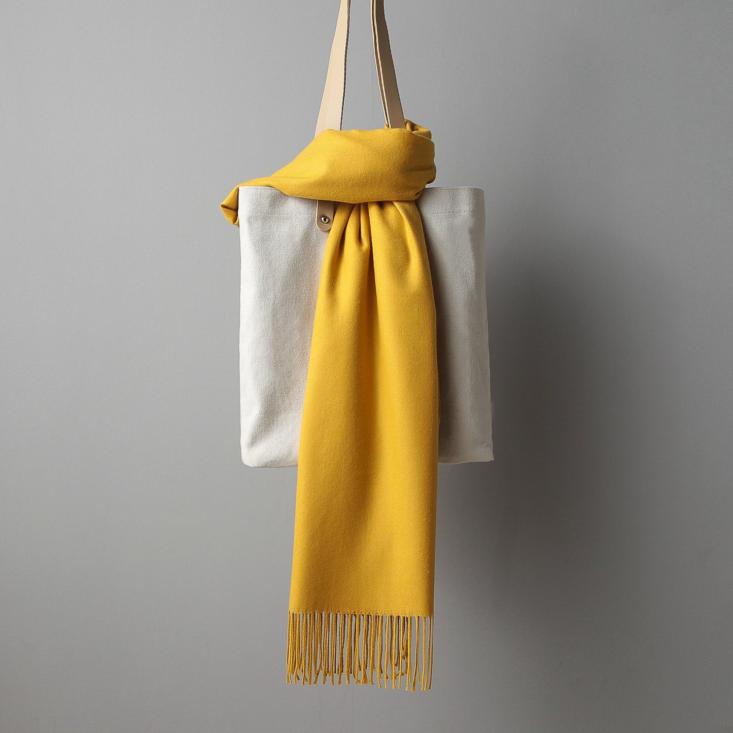 Women's Tassel Shawl Solid Color Cashmere Extra Scarfs