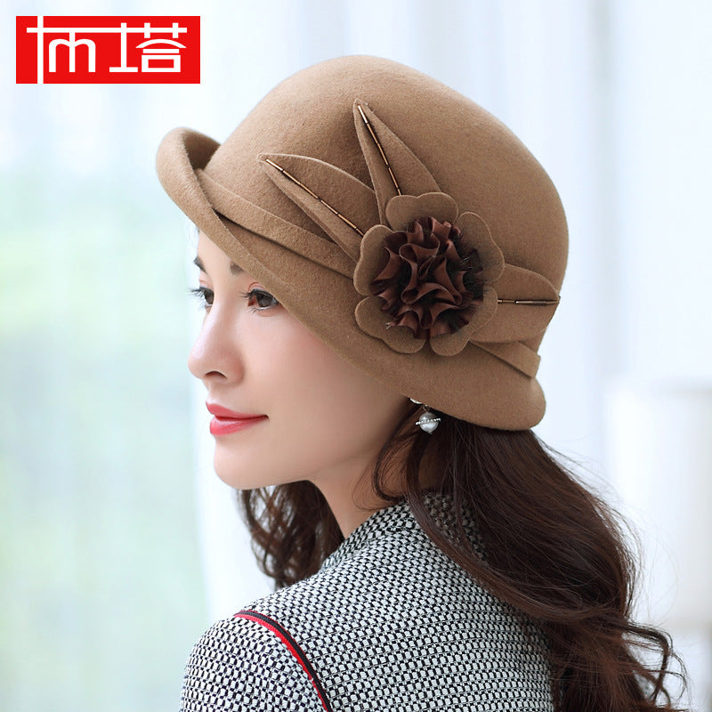 Hat Female Woolen Beret Retro British Hats & Caps