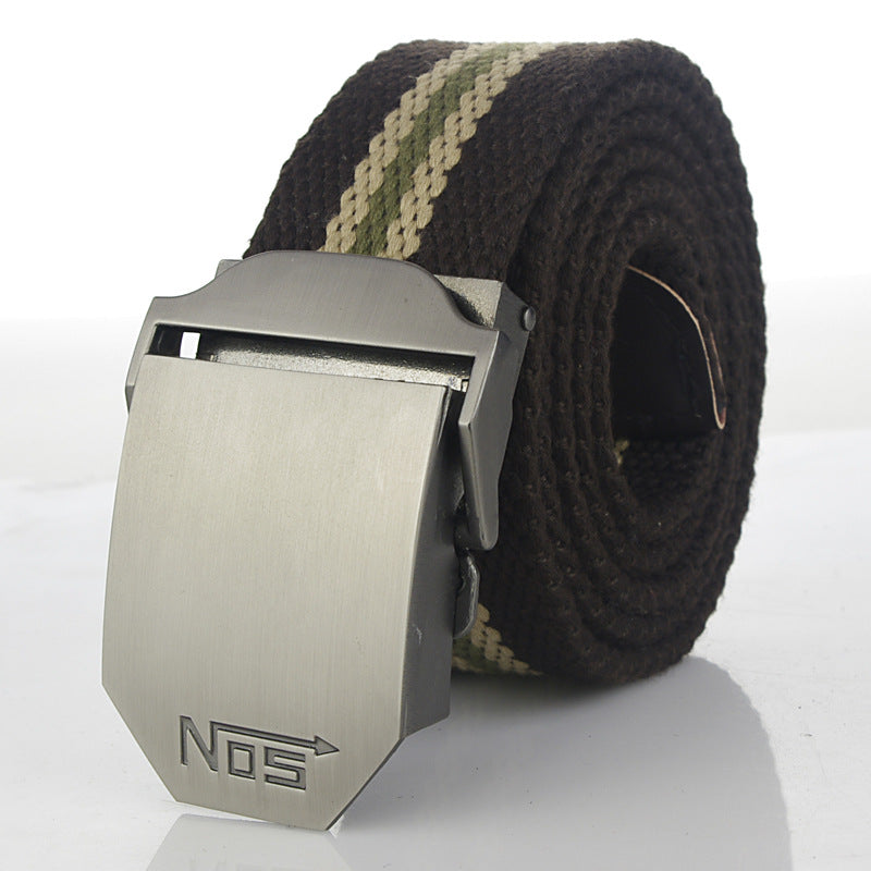 Women's & Men's Sports Thickening Canvas Tactical Automatic Buckle Belts