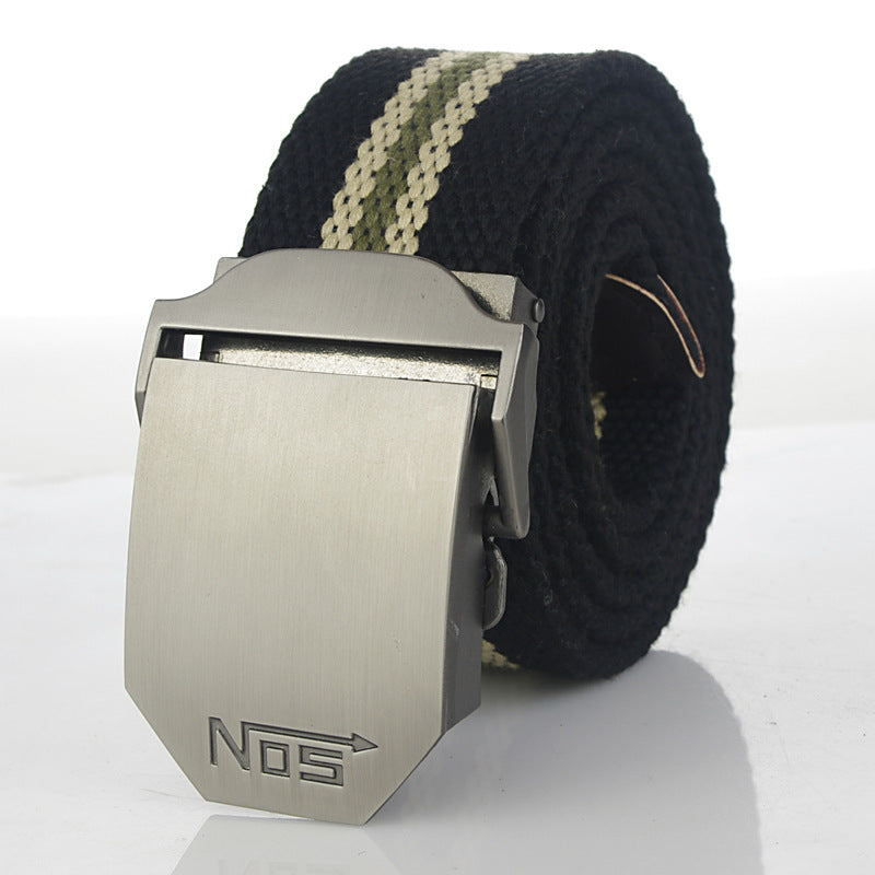 Women's & Men's Sports Thickening Canvas Tactical Automatic Buckle Belts