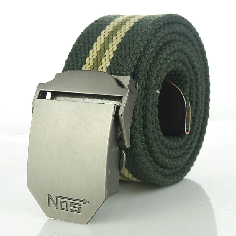 Women's & Men's Sports Thickening Canvas Tactical Automatic Buckle Belts