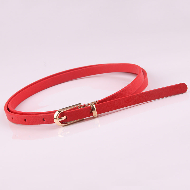 Women's With Sweater Thin Pin Buckle Small Korean Belts