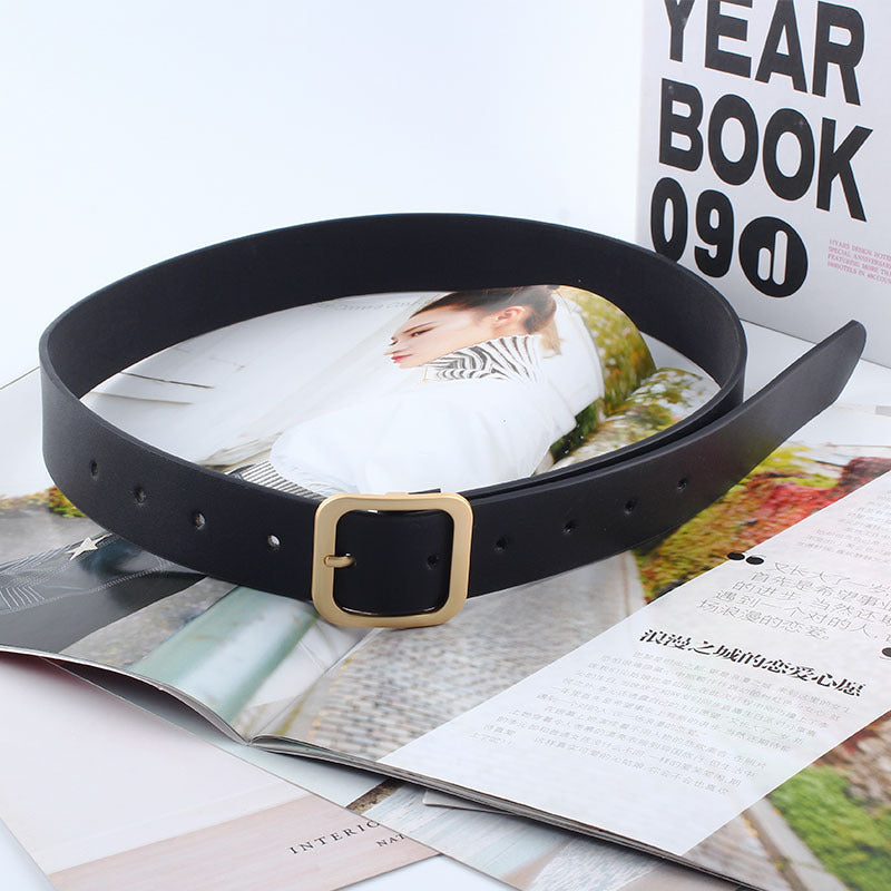 Square Pin Buckle Ladies Decoration Simple Belts