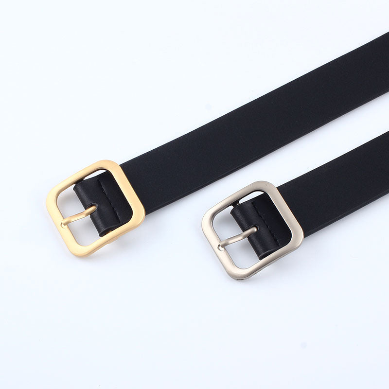 Square Pin Buckle Ladies Decoration Simple Belts