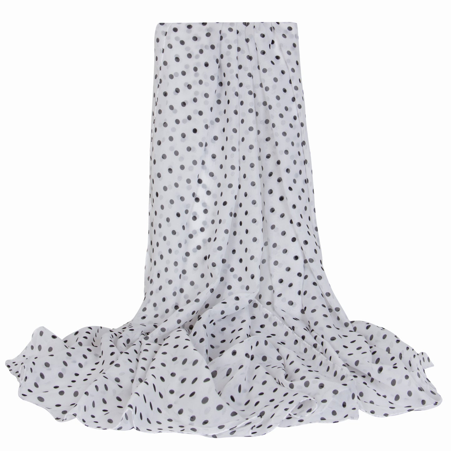 Women's Oversized Chiffon Printed White Shawl Korean Scarfs